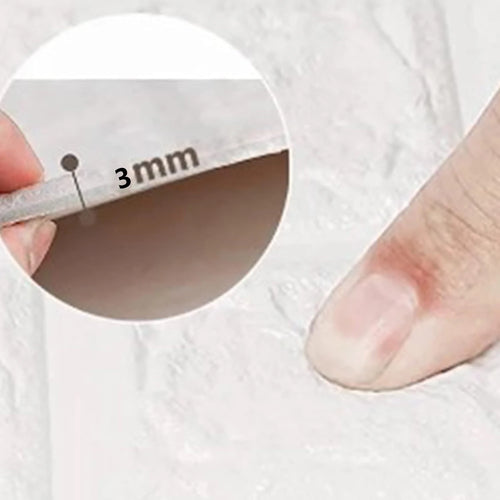 10Pcs 3D Wall Panels Peel and Stick, Self Adhesive 3D Wallpaper, Cuttable Faux Brick Wall Panel for Interior Wall Living Room Bedroom