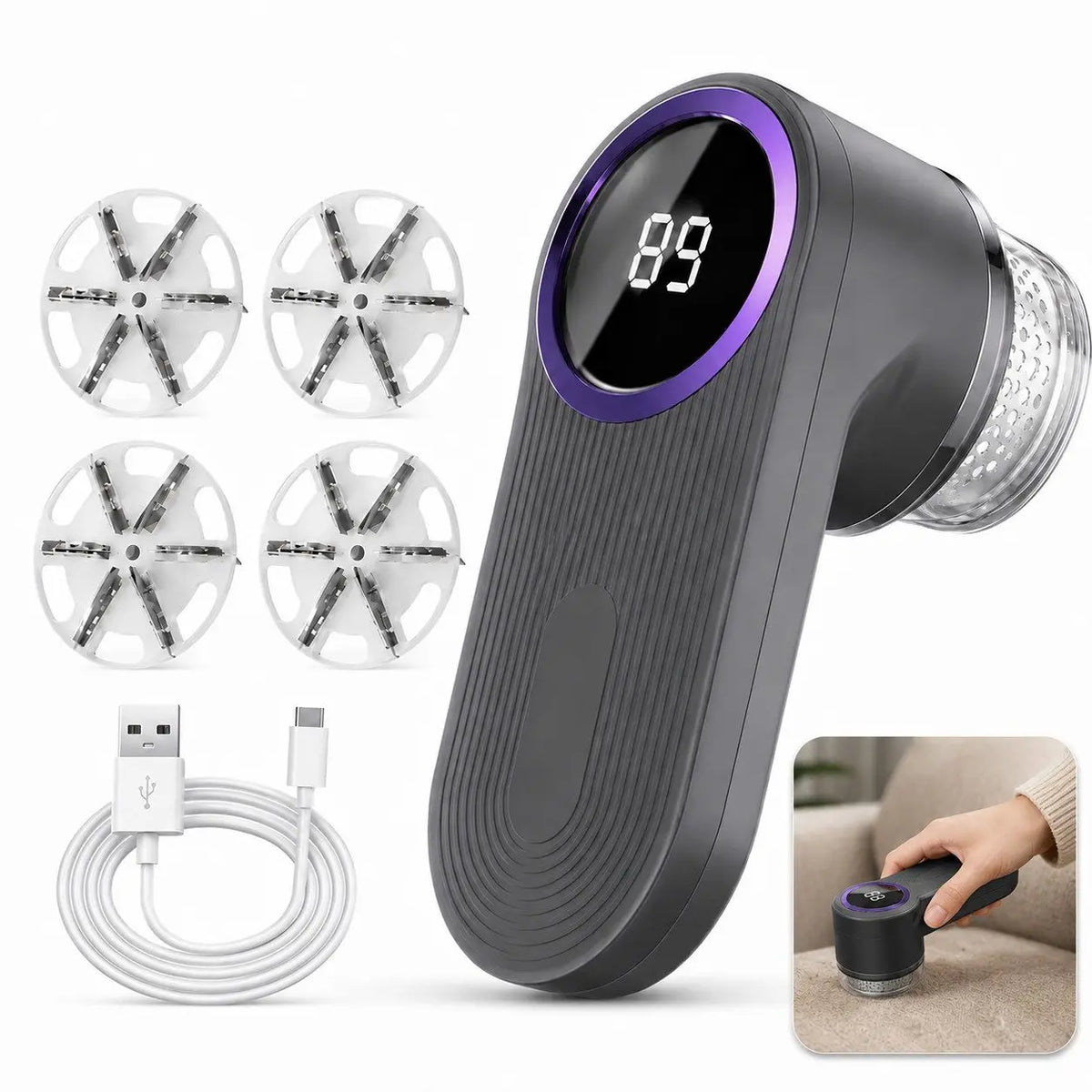 Lint Roller Gentle Lint Remover with Honeycomb Protective Film for Clothes 6‑Fold Blade Head Large Area Gentle Honeycomb Protective Film