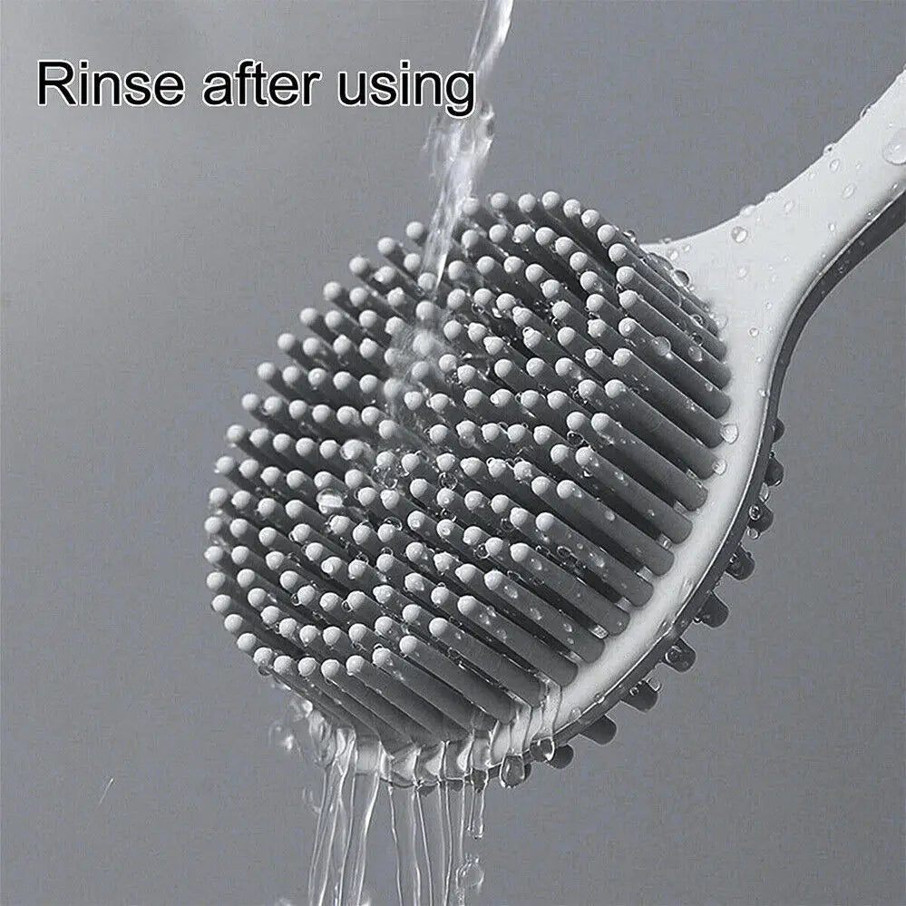 Back Scrubber with Long Handle for Shower, Silicone Body Massage Brush for Bath Use, Soft Bristles Provide Gentle Exfoliation, Ergonomic Grip for Easy Reach, Lightweight and Quick-Drying Design, Suitable for Daily Cleansing a