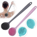 Back Scrubber with Long Handle for Shower, Silicone Body Massage Brush for Bath Use, Soft Bristles Provide Gentle Exfoliation, Ergonomic Grip for Easy Reach, Lightweight and Quick-Drying Design, Suitable for Daily Cleansing a