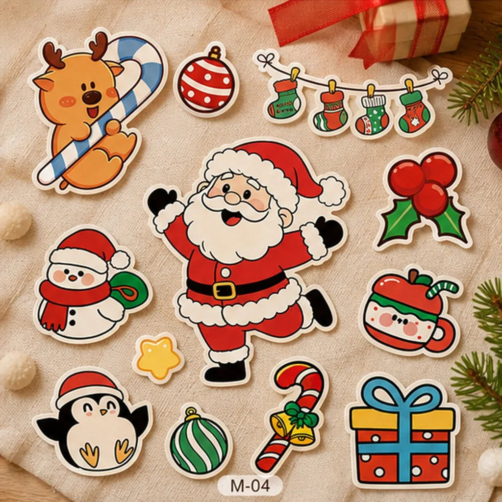 Snowman Stickers Cute Christmas Reward Stickers Christmas Tree Stickers Classic For Christmas Party Water Bottles