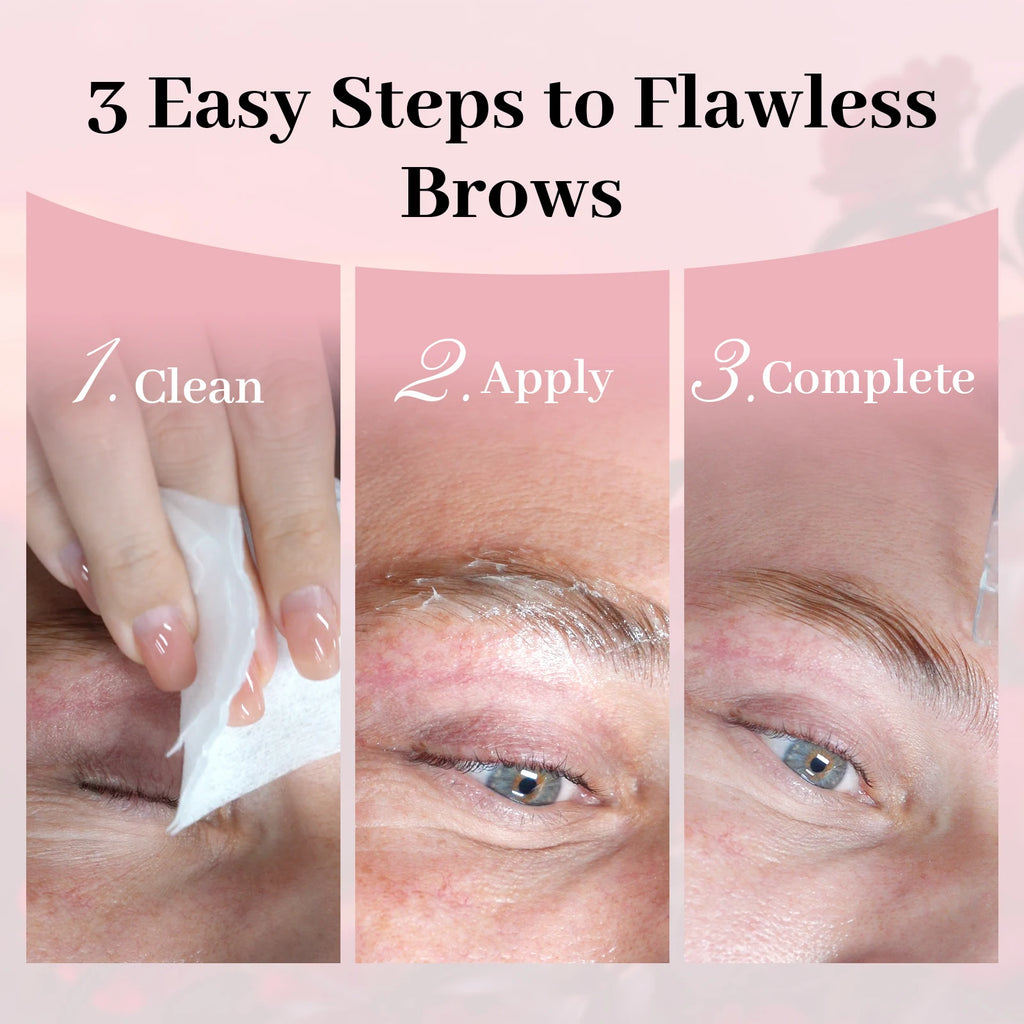 ICONSIGN Camellia 2 IN 1 Eyebrow Fast Perming Brow Mascara Cream Waterproof Long Lasting 60 to 90 Days Comestic Makeup