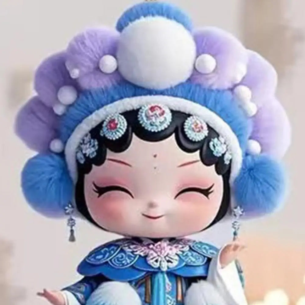 Chinese Opera Figurine Ornament Traditional Chinese Opera Girls Doll Hanging Decor 2D Acrylic Christmas Tree Ornament