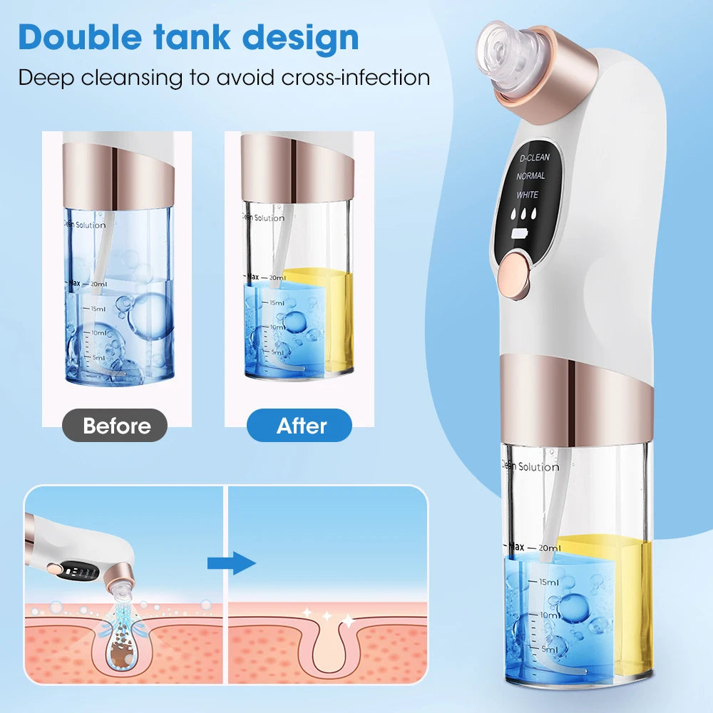 Electric Bubble Blackhead Remover / Ultrasonic Skin Scrubber Skin Care Tool Vacuum Suction Pore Cleanser Pimple Black Head Extractor Facial Lifting Cleaning Tools