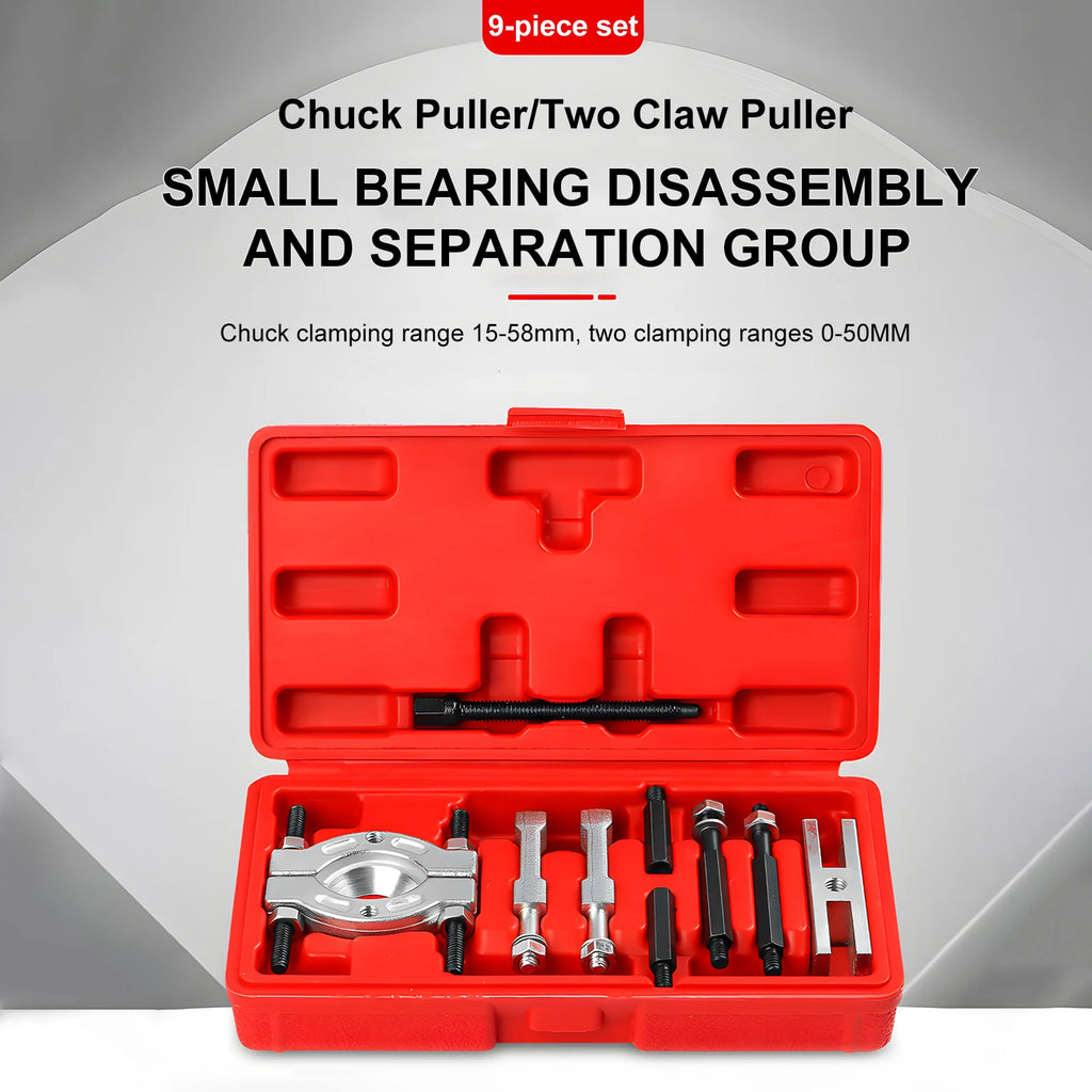 Podofo 9PCS Portable Bearing Splitter Separator Puller Kit Car Bear Separator Puller Bearing Removal Tool Gear Puller Car Repair Tools