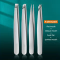 Ouriner Pince à épiler sourcils - Lot de 4 pinces à épiler en acier inoxydable - Outil de beauté professionnel pour poils du visage incarnés