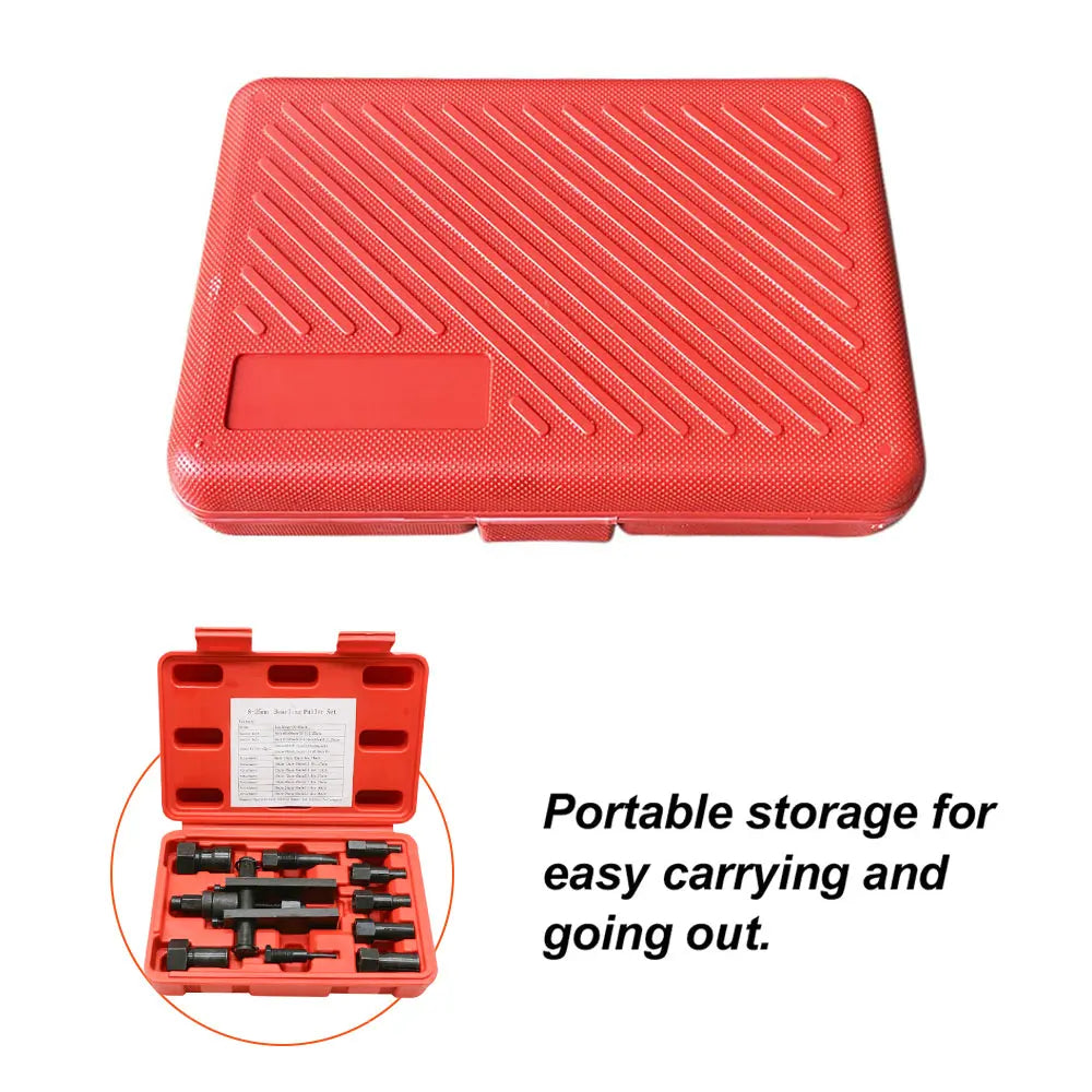 Podofo 10Pcs Blind Internal Inner Bearing Extractor Puller Tool Kit Wheel Bearing Remover Set With Storage Box For Auto Repair
