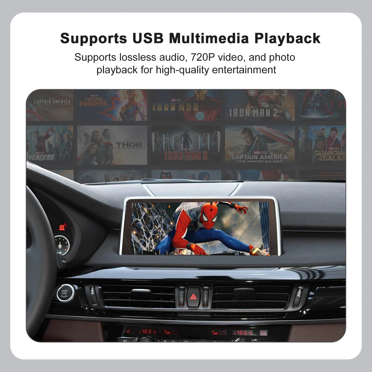 REEIIO For BMW X5 X6 F15 F16 F85 F86 F70 E71 E72 NBT CIC Wireless CarPlay Support for Android Auto AirPlay Mirroring Camera