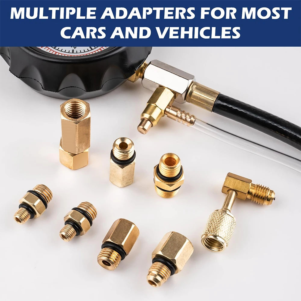 New TU-114 Fuel Injector Pump Pressure Tester 0-140PSI Fuel Injector Injection Pump Pressure Tester Gauge Kit Car Tools