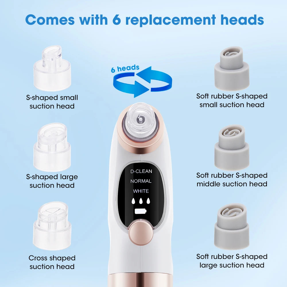 Electric Bubble Blackhead Remover / Ultrasonic Skin Scrubber Skin Care Tool Vacuum Suction Pore Cleanser Pimple Black Head Extractor Facial Lifting Cleaning Tools