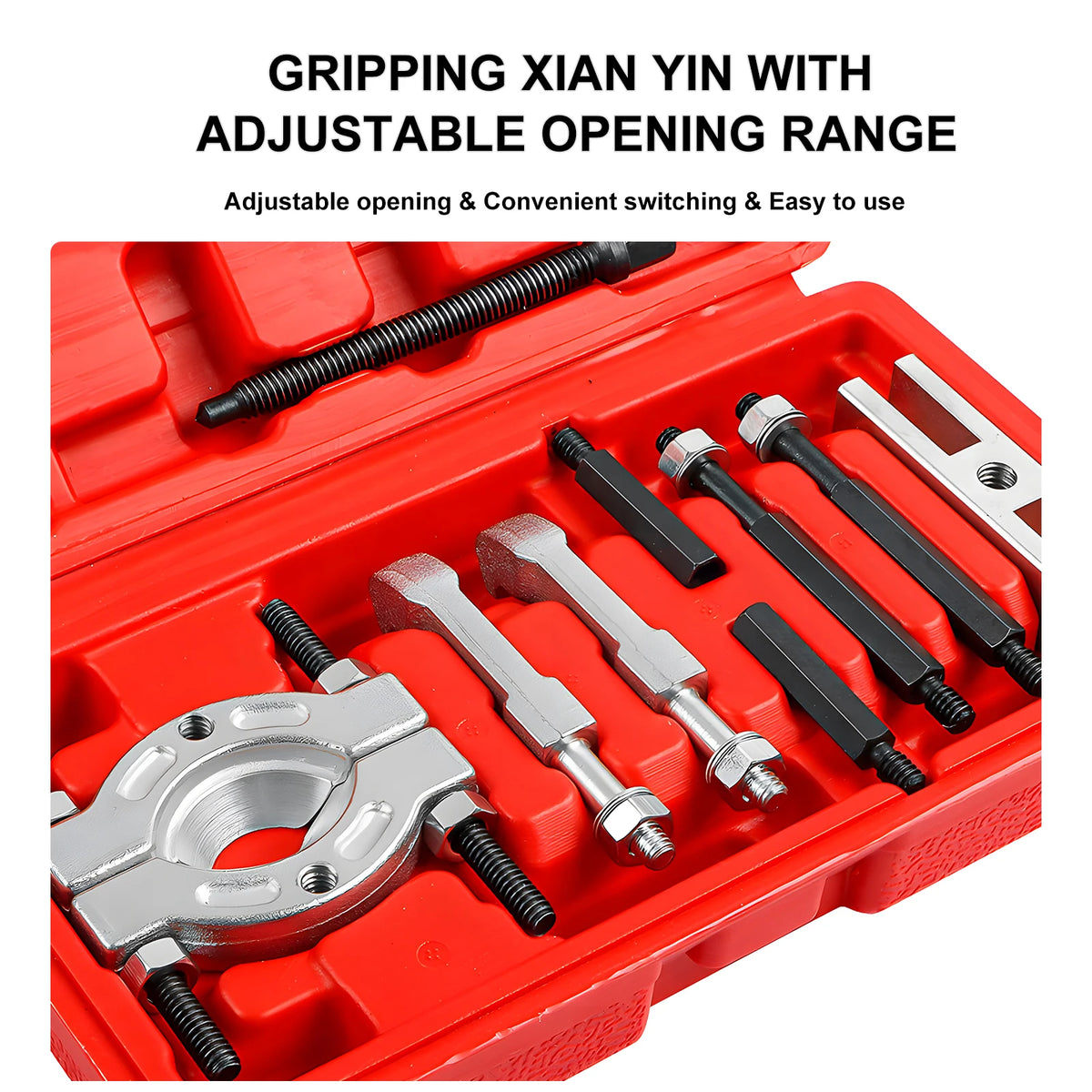 Podofo 9PCS Portable Bearing Splitter Separator Puller Kit Car Bear Separator Puller Bearing Removal Tool Gear Puller Car Repair Tools