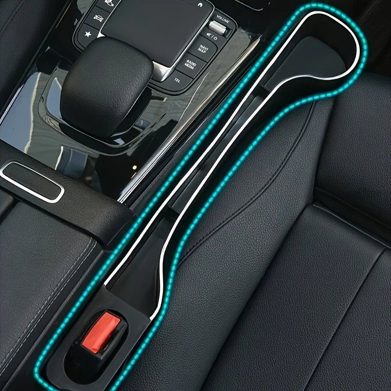 2 Pack Car Seat Gap Filler Organizer With Cup Phone Holder Prevent Items Falling Car Side Seat Storage Solution Black
