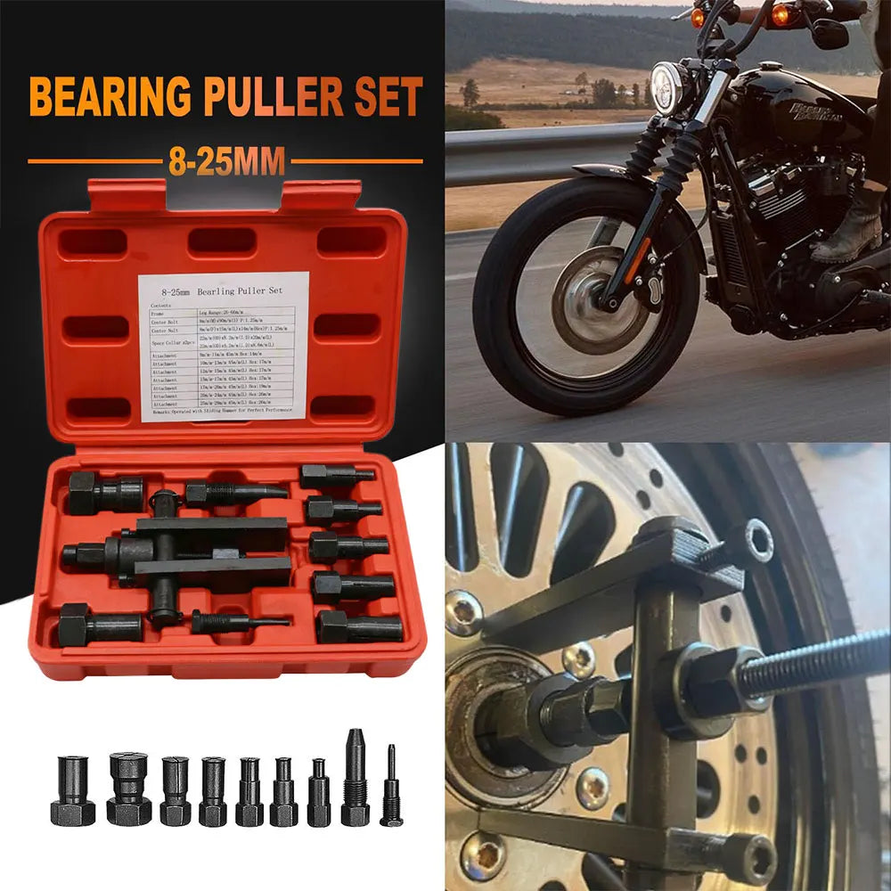 Podofo 10Pcs Blind Internal Inner Bearing Extractor Puller Tool Kit Wheel Bearing Remover Set With Storage Box For Auto Repair