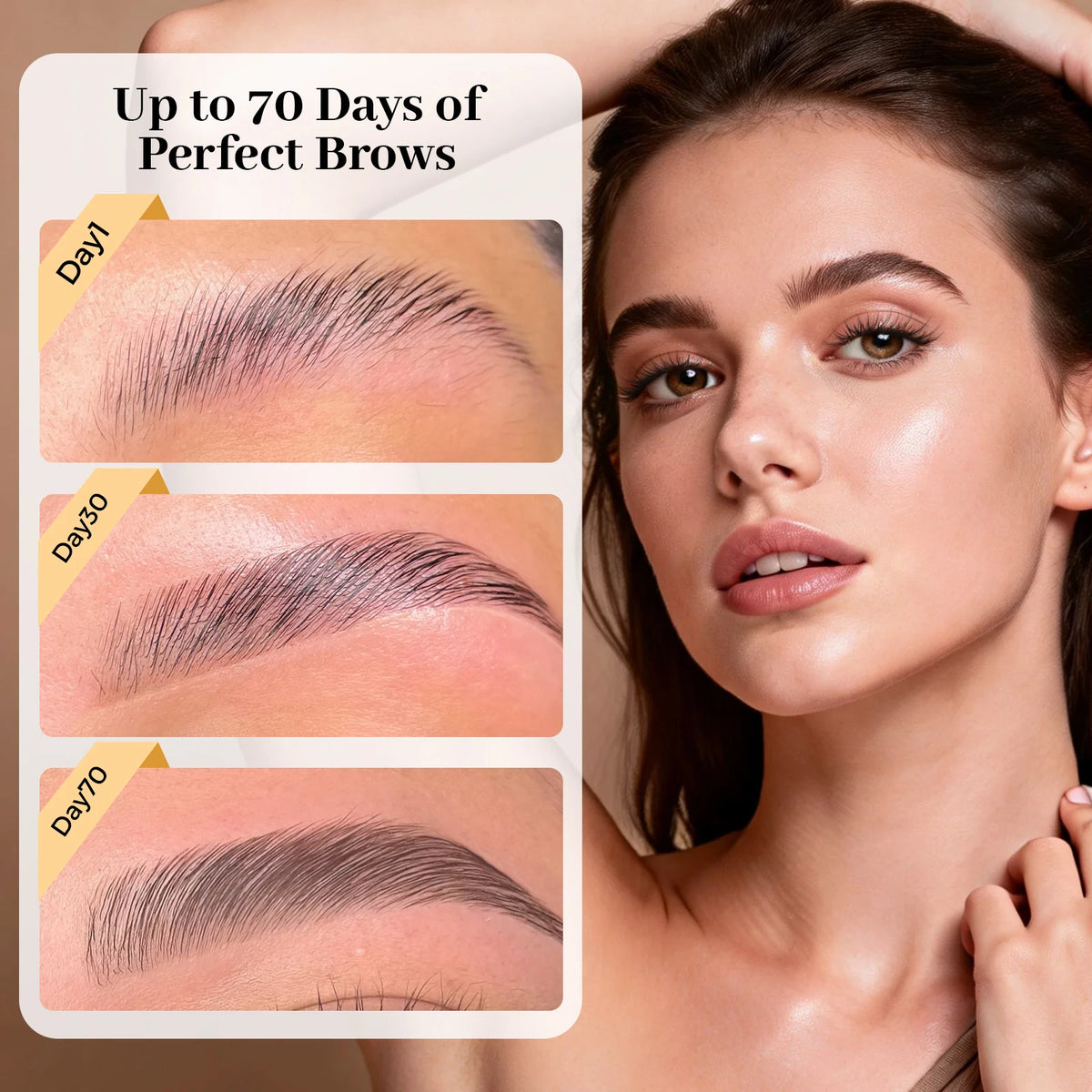 ICONSIGN Camellia 2 IN 1 Eyebrow Fast Perming Brow Mascara Cream Waterproof Long Lasting 60 to 90 Days Comestic Makeup