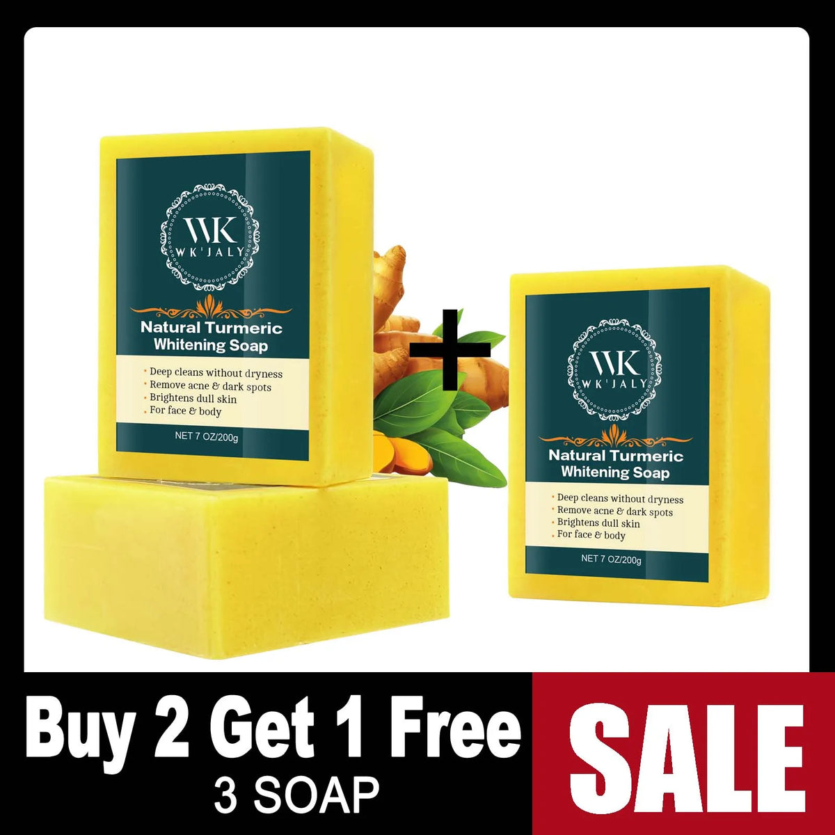 Zestaw rozjaśniający do pielęgnacji skóry WK JALY dla cery ciemnej, czarnej i karmelowej, nawilżający, usuwający trądzik i przebarwienia, wyrównujący koloryt skóry dla kobiet