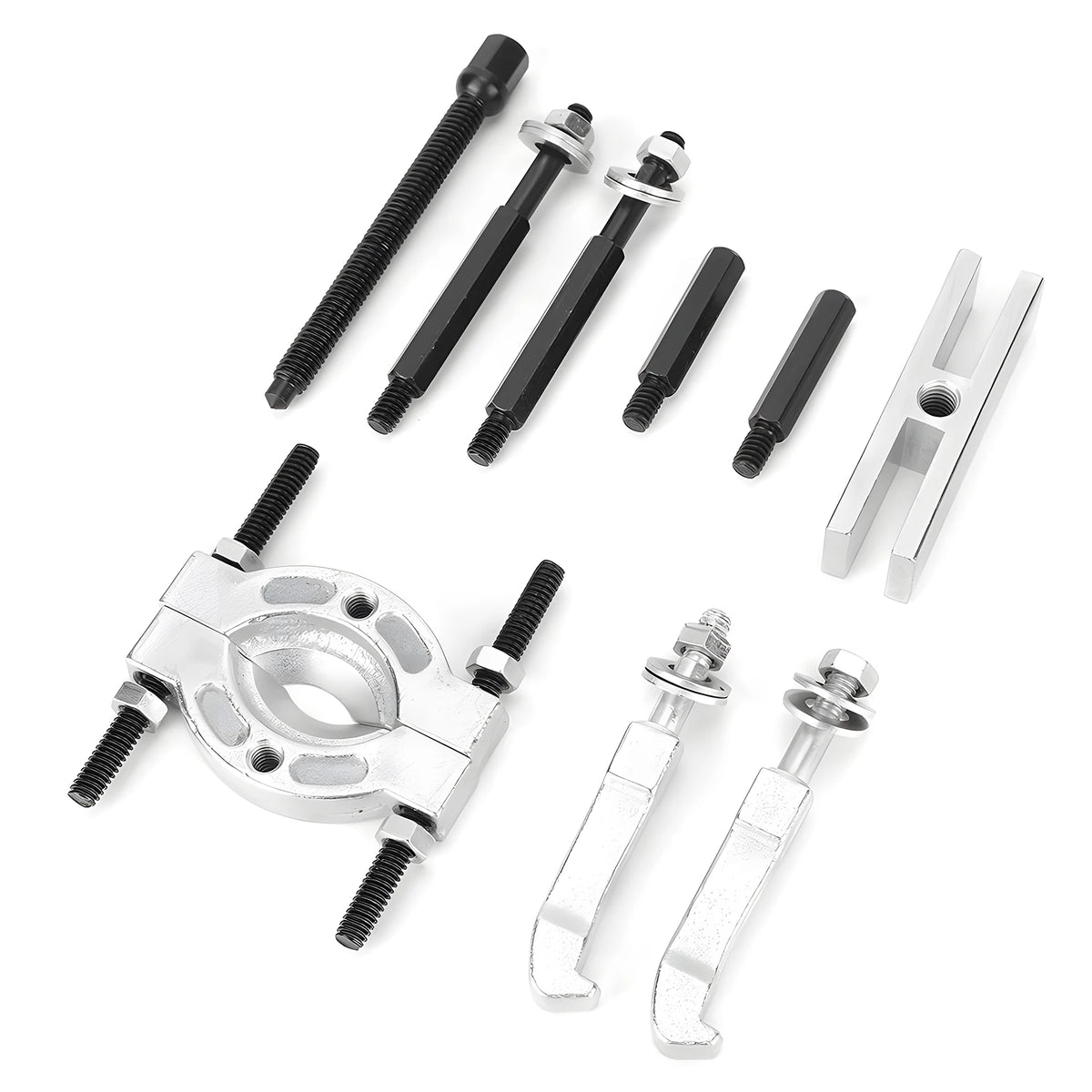 Podofo 9PCS Portable Bearing Splitter Separator Puller Kit Car Bear Separator Puller Bearing Removal Tool Gear Puller Car Repair Tools