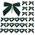Christmas Pendant Ornaments European And American Christmas Tree Ornaments Velvet Bow Decorations Handmade For Home Christmas