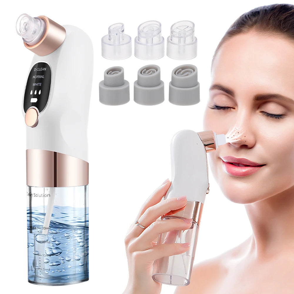 Electric Bubble Blackhead Remover / Ultrasonic Skin Scrubber Skin Care Tool Vacuum Suction Pore Cleanser Pimple Black Head Extractor Facial Lifting Cleaning Tools