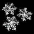 G92C White Snowflake Ornaments Christmas Tree Window Door Accessories