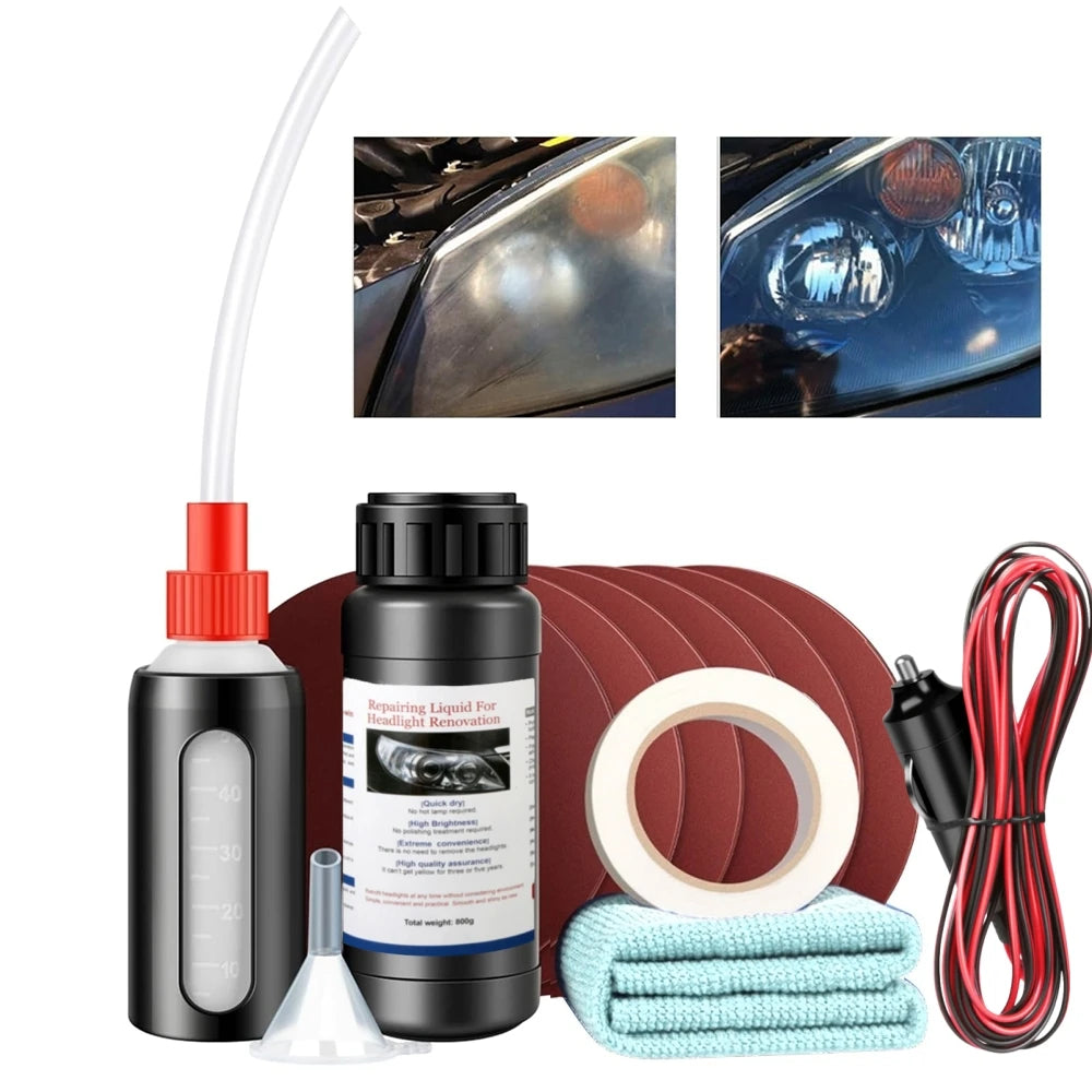 Headlight Restoration Kit Liquid Polymer Headlights Polishing Polymerization Car Headlight Renovation kit 100ML/200ML